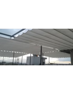 How do I properly clean the awning?